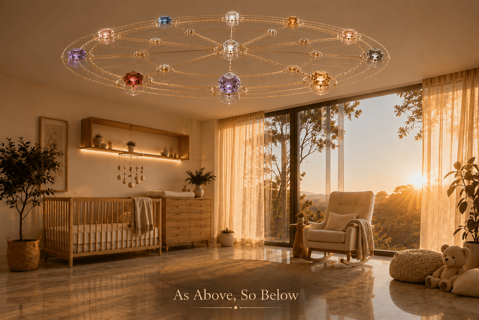 Children's room in a home built above an Ala Mentis grid