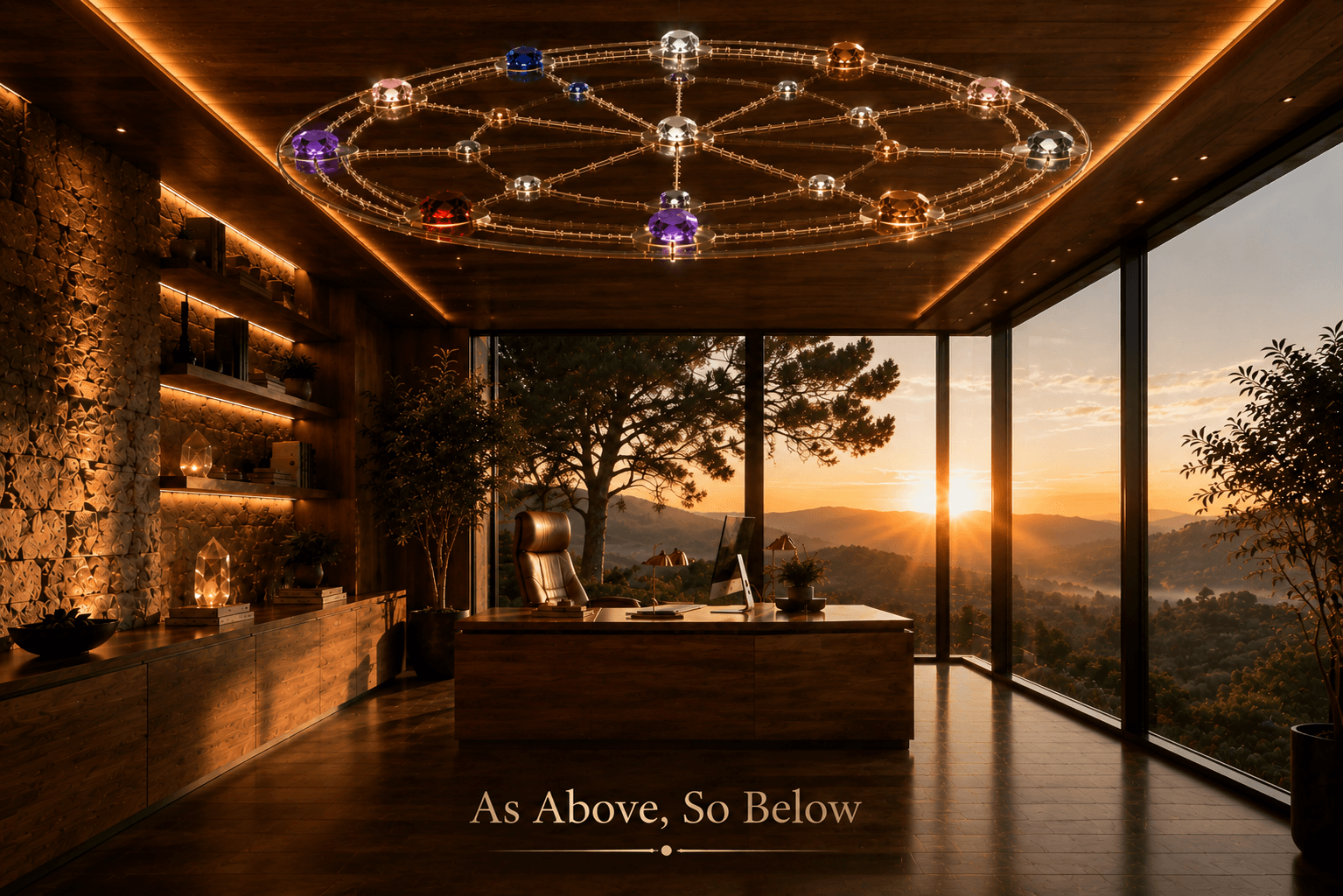 Office space in a home built above an Ala Mentis grid